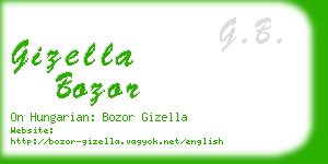 gizella bozor business card